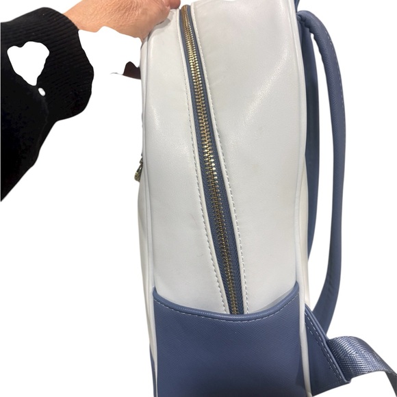 Loungefly White and Blue Backpack with Mickey Mouse and Disney World Design - Picture 3 of 17